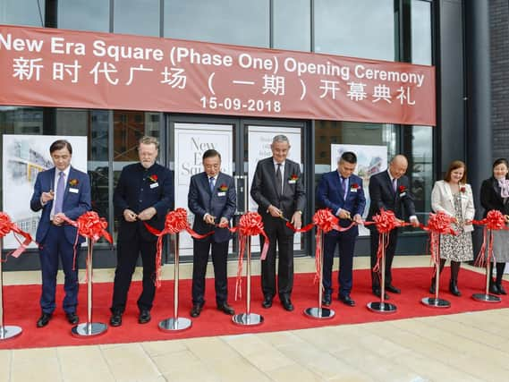 Jerry Cheung, Sir Keith Burnett, Zhou Shengua, Lord Lieutenant Andrew Coombes, Qin Ruiya, Qin Jafrei,Clllr Julie Dore and Ms Gao Yin. Picture: Dean Atkins