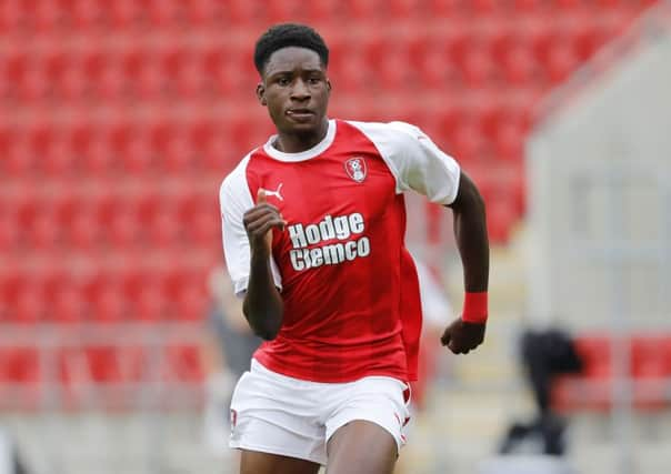 Joshua Kayode has joined Chesterfield on loan (Pic: Jim Brailsford)