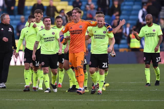 Sheffield United celebrate their win over Millwall