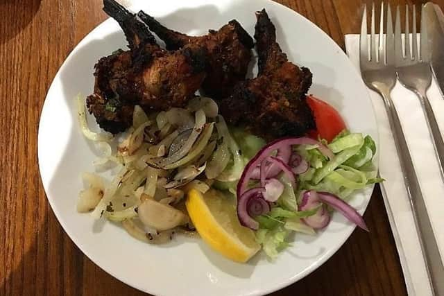 Lamb chops starter at Seven Spices Balti restaurant, Sheffield. Photo by Molly Williams.