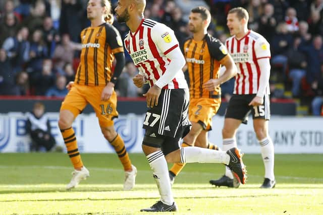 David McGoldrick celebrates his winning goal