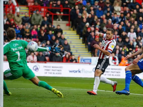 Billy Sharp scores his second goal