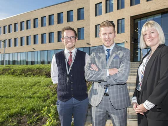 Mercia School deputy headteacher Joshua Fisher, headteacher Dean Webster and assistant headteacher Ruth Hollingsworth