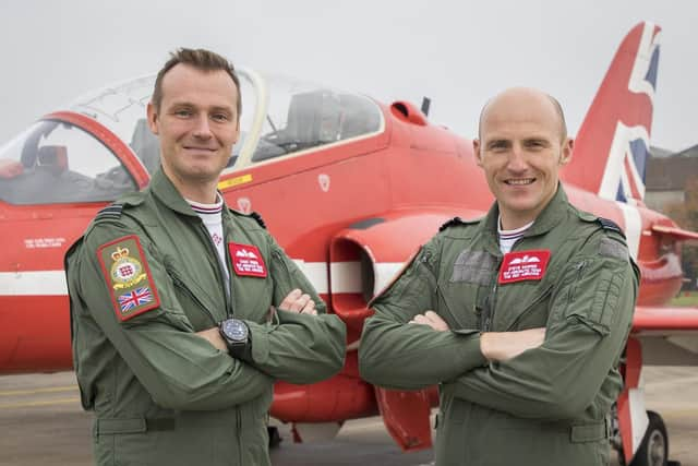 Red Arrows pilots Flight Lieutenant Damon 'Damo' Green and Squadron Leader Steve Morris (pic: SAC Rose Buchanan)