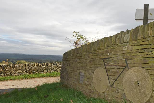 A dry stone wall erected for the Tour de France.