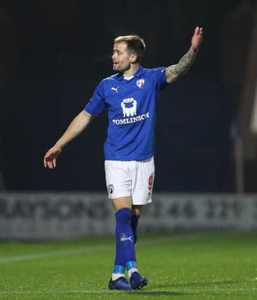 Picture by Gareth Williams/AHPIX.com; Football; Vanarama National League;  Chesterfield FC v Bromley FC; 27/11/2018 KO 19.45; The Proact Stadium; copyright picture; Howard Roe/AHPIX.com; Chesterfield's Lee Shaw bemoans a lack of options