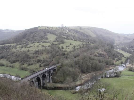 Beautiful View: Looking out over Monsal Dale and the Monsal Trail and viaduct from Monsal Head.