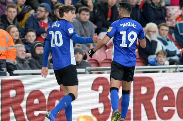 GOAL....Adam Reach's subdued goal celebration against his former club......Pic Steve Ellis