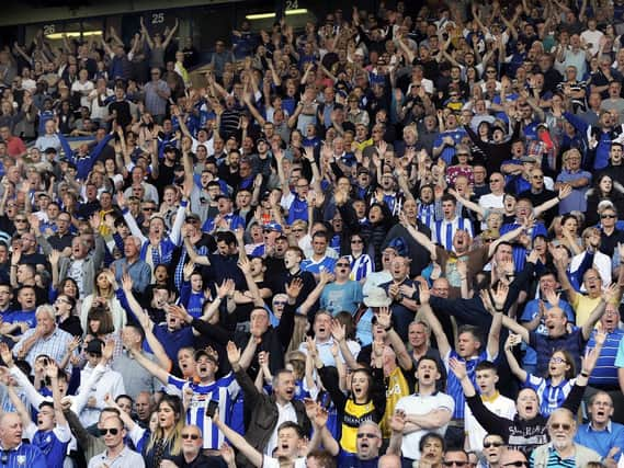 Owls fans at Hillsborough. Pic Steve Ellis.