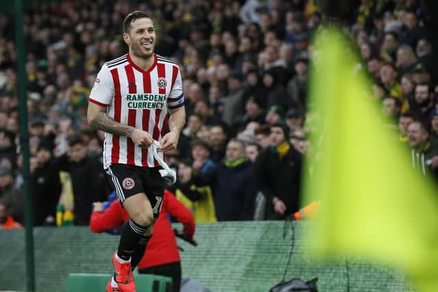 Billy Sharp of Sheffield Utd celebrates another goal: Simon Bellis/Sportimage