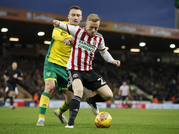 Mark Duffy in action for Sheffield United: Simon Bellis/Sportimage