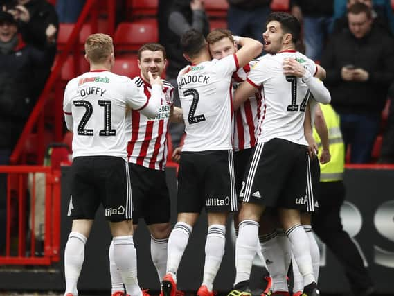 Jack O'Connell is congratulated on his goal: Simon Bellis/Sportimage