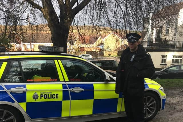 Police taking part in an operation in Mexborough