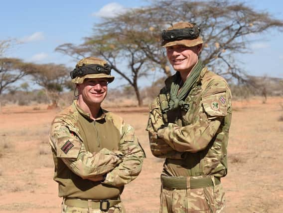 Photo issued by the Ministry of Defence (MoD) of Major Neil Watson (left) and Sergeant Major Daniel Long, both from Barnsley in South Yorkshire. Photo credit: Robbie Hodgson/MoD/Crown Copyright/PA Wire