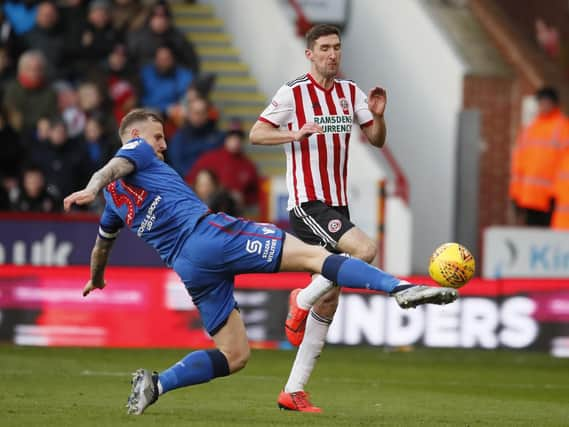 Chris Basham has a slight chance of facing Hull City, according to Chris Wilder: Simon Bellis/Sportimage