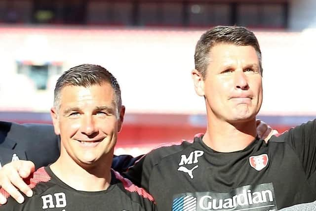 Mike Pollitt (right) with Millers assistant manager Richie Barker