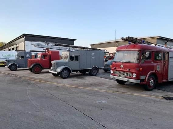 Some of the museum's collection of vintage emergency vehicles