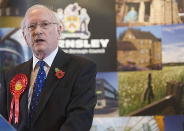 Alan Billings is returned as the new Police and Crime Commissioner for South Yorkshire at The Metrodome in Barnsley