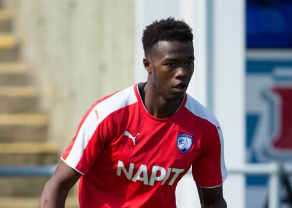 Hartlepool United vs Chesterfield - Gboly Ariyibi - Pic By James Williamson