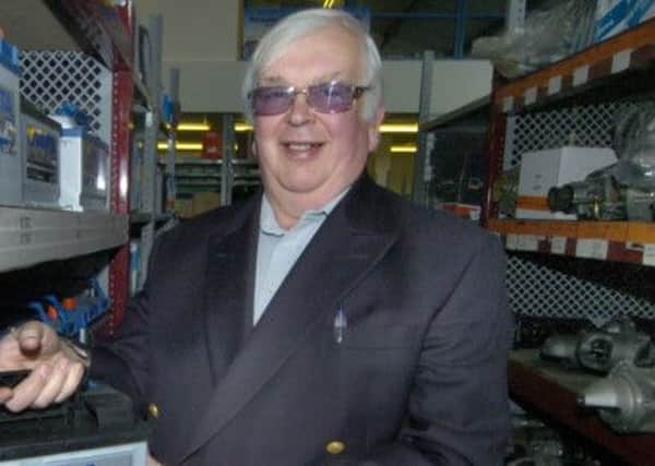 Gordon Millward at his auto-electrical business on Newhall Road, Sheffield