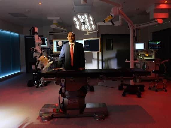 Mr Hesham Zaki, head of paediatric neurosurgery, inside one of the new operating theatres at Sheffield Children's Hospital.