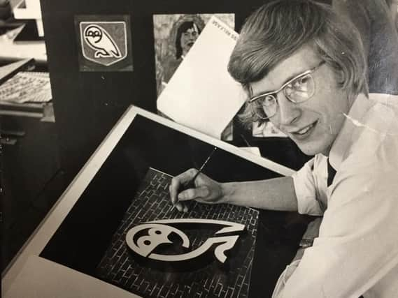 Student Robert Walker, pictured in May 1973, after winning a competition to design a new club crest for Sheffield Wednesday