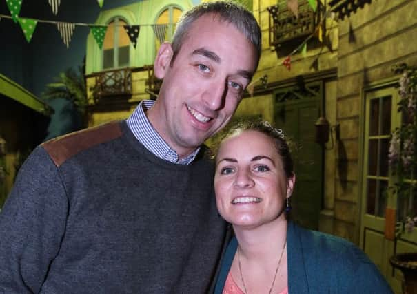 John & Laura get together again at Paradise Island Adventure Golf where they got engaged, Sheffield, United Kingdom on 4 February 2016. Photo by Glenn Ashley.