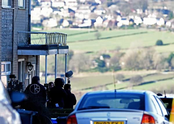 Film crews on Woodfield Road