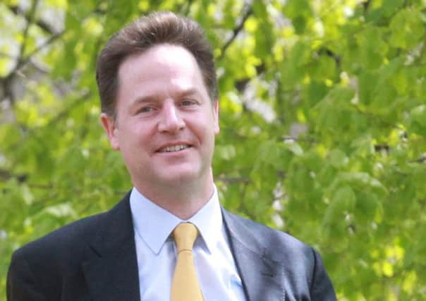 Picture shows Nick Clegg, leader of the Liberal Democrats, posting his ballot for the 2015 General Election in his Sheffield Hallam Constituency. Ian Hinchliffe/RossParry.co.uk