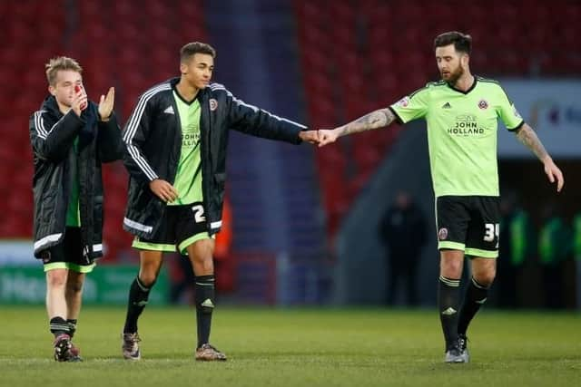 David Edgar (right) with young duo Dominic Calvert-Lewin and Louis Reed