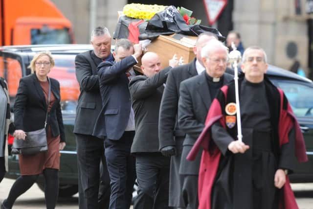 The funeral of Harry Harpham MP at Sheffield Cathedral. Picture Scott Merrylees