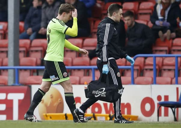 Martyn Woolford leaves the pitch injured 
Â©2016 Sport Image all rights reserved