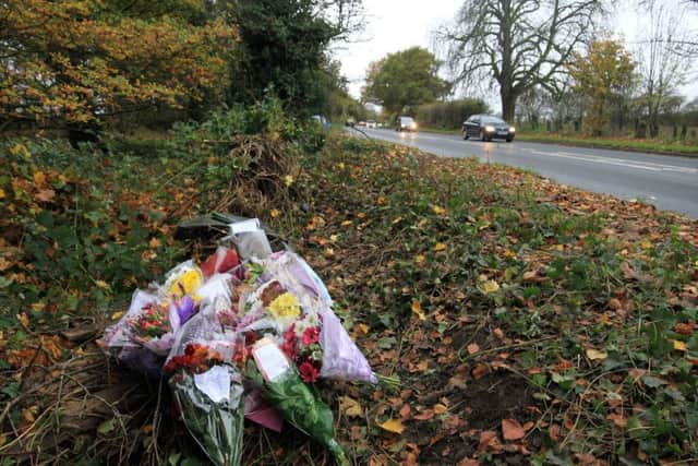 The scene of a fatal crash on the A18 near Wyndthorpe Hall, Dunsville.