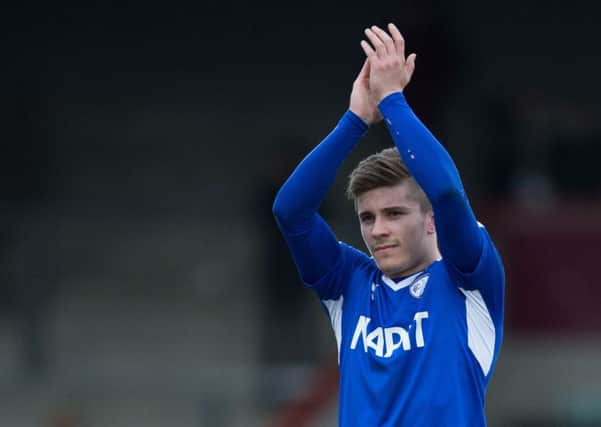 Scunthorpe United vs Chesterfield - Declan John at full time - Pic By James Williamson