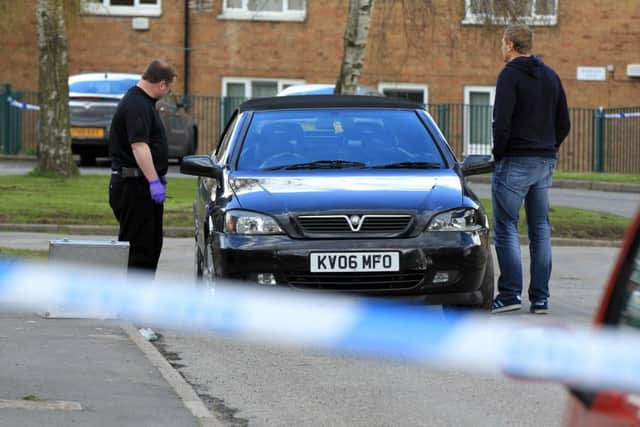 Police at the scene of an incident on Scotia Drive in Sheffield. Photo: Chris Etchells