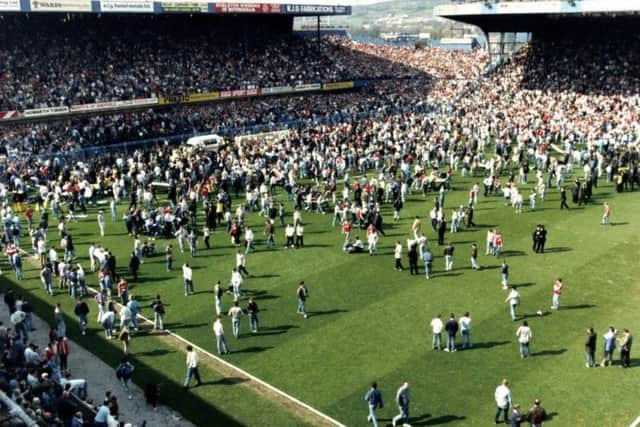 Handout photo issued by the Hillsborough Inquests of the Hillsborough football ground shown to the inquests.