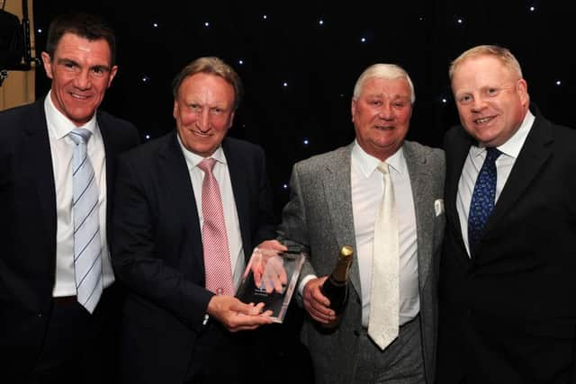 Neil Warnock and Tony Stewart at The Star Football Awards where the manager received a Special Achievement prize