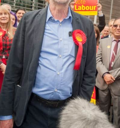 Labour leader Jeremy Corbyn speaking at Sheffields English Institute of Sport with newly elected Labour MP Gill Furniss after their by election win overnight
Picture Dean Atkins