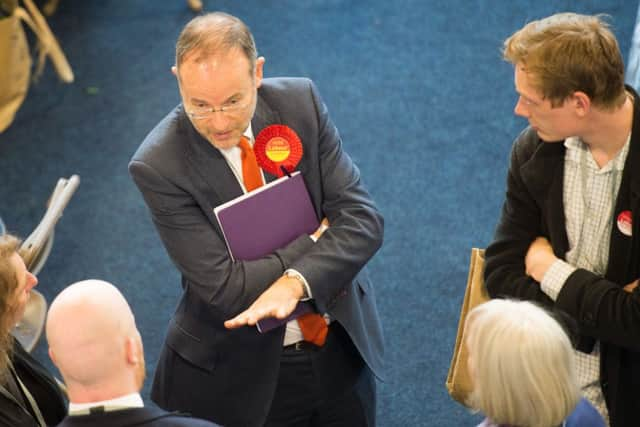 The local election count gets underway at Sheffield's English Institute of Sport
Paul Blomfield MP in conversation with Labour party colleagues
Picture Dean Atkins