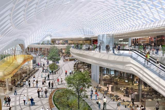 An artist's impression of the proposed new Â£300m leisure hall at Meadowhall in Sheffield.