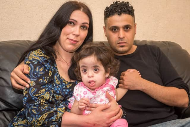 19 month old Reem Almaamari who has an extremely rare illness with her mum Amy