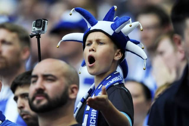 Owls fans at Wembley...Pic Steve Ellis