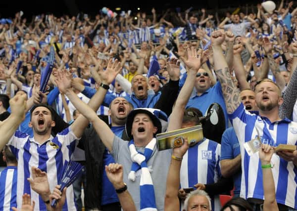 Owls fans at Wembley...Pic Steve Ellis