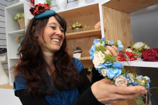 The Hat Stand pop-up shop in the Winter Garden in Sheffield. Pictured is Amanda Moon.