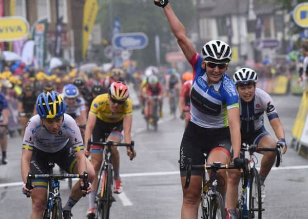 Pictured is the 2015 Aviva Women's Tour.