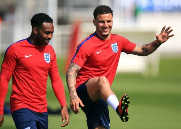 England's Danny Rose (left) and Kyle Walker