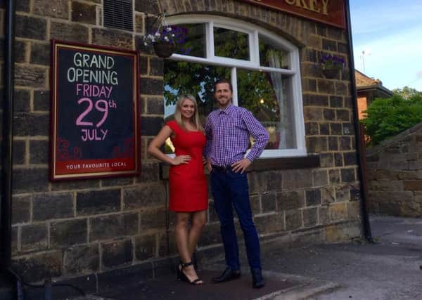 Ashleigh McMain and the pubs events manager Matt Weigold