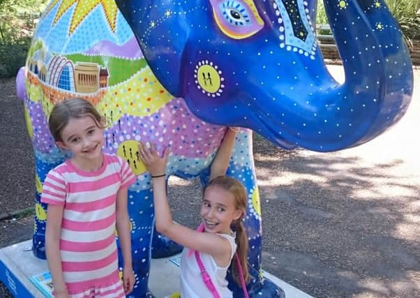 James Croft daughters with his elephant