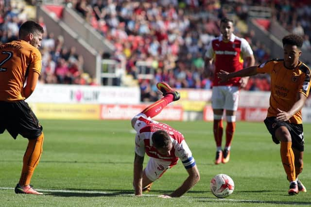 Kirk Broadfoot hits the deck