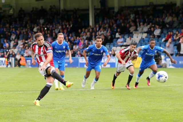 Sheffield United's Billy Sharp scoring his side's winner